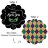 Big Dot of Happiness Mardi Gras - Masquerade Party Round Table Decorations - Paper Chargers - Place Setting For 12 - 3 of 4