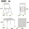 Children's folding table and chair set, cushioned, portable metal frame, can be used for children to eat, read, and play，one table and two chairs - 3 of 4