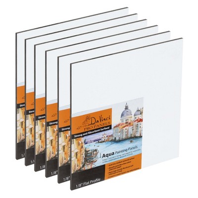 Jerry's Artarama Da Vinci Aqua Pro Panels - Multipacks - 1/8" Thick Rigid Watercolor Board with Acid-Free Surface, Clay-Infused Gesso, Ideal
