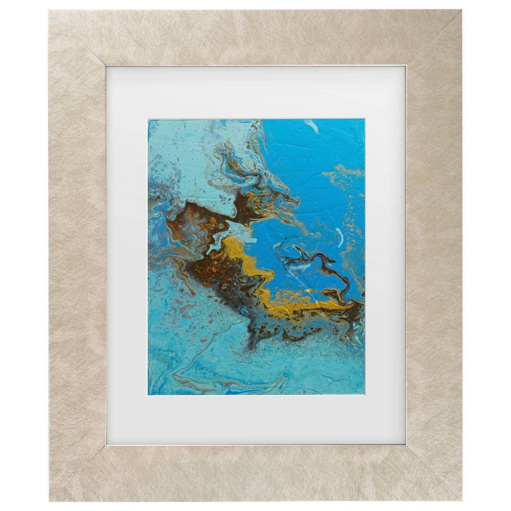 Trademark Fine Art 16"x20" Oliver Nolan Caribbean Blue I Matted Framed Art Cream