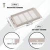 Unique Bargains Aluminum Alloy Cabinet Wardrobe Shoe Closet Rectangle Louvered Ventilation Grilles 2 Pcs - 2 of 4