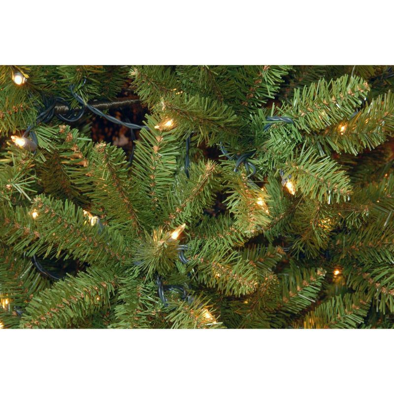 National Tree Company 9 ft Artificial Pre-Lit Slim Christmas Tree, Green, Kingswood Fir, White Lights, Includes Stand, 3 of 6