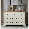 HDZNVF Farmhouse 7 Drawers Dresser, Rustic Chest Of Drawers With Natural Texture - 2 of 4