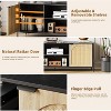 GustoWave 65" Media Console Cabinet, Rattan TV Stand with 2 Doors & Open Shelves for 60-75 Inch TVs - 4 of 4