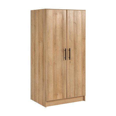 Oak 32" Tall Storage Cabinet with Adjustable Shelves