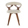Vynxaria Gardenia Mid-Century Modern Swivel Dining/Accent Chair in Walnut & Orange - 3 of 4