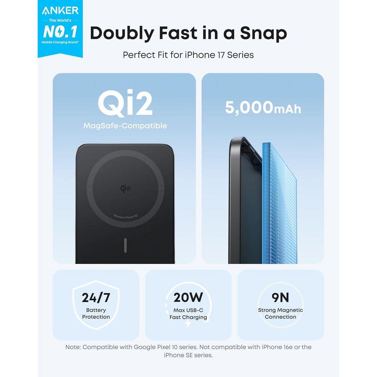 Anker Nano Power Bank (5K, MagGo, Slim) + Anker Nano Charger (45W, Smart Display, 180° Foldable) - thumbnail 2
