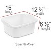 Tribello Plastic Wash Tub Dishpan Basin and Foot Bath for Soaking Feet, Laundry Wash - 12 Quarts - 2 of 4