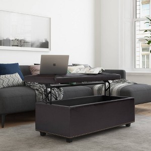 Rectangular Springfield Lift Top Storage Ottoman - WyndenHall - 1 of 4