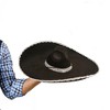 Dress Up America Mariachi Sombrero - Black and Silver Mariachi Hat - image 3 of 3