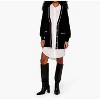 Women's Contrast Trim Long Cardigan - APRICOT - 2 of 4