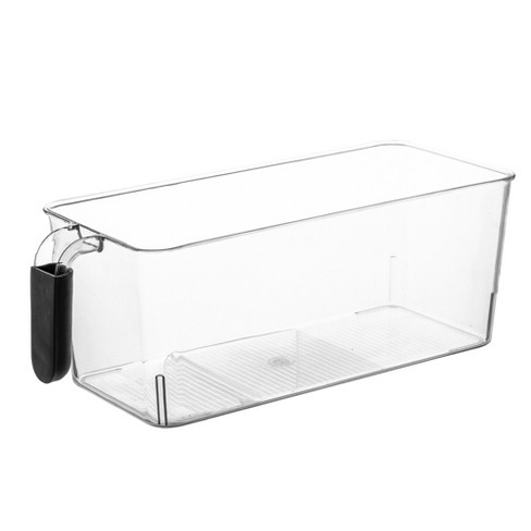 Small Stackable Bins Front Opening Clear Plastic - Brightroom