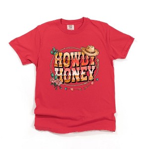 Simply Sage Market Women's Howdy Honey Short Sleeve Garment Dyed Tee - 1 of 4