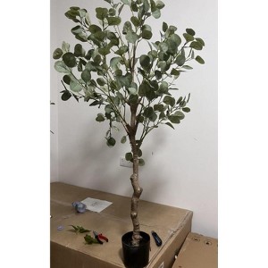 Plastic & Wire Artificial Eucalyptus Tree - Irregular Stem, Indoor/Outdoor Decor - 1 of 1