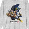 Tekken 8 King II Crew Neck Long Sleeve Athletic Heather Adult Tee - 2 of 2
