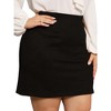 Agnes Orinda Women's Plus Size Faux Suede High Waist Bodycon Skirts - 2 of 4