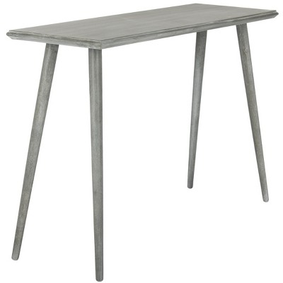 Transitional Slate Grey Rectangular Pine Console Table