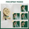 Cobbe Single Handle Wall Mounted Dual Shower Head with 5 Settings Hand Shower and Rain Shower Head and Tub Spout Shower Set Brushed Gold - 4 of 4