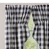 Park Designs Black Buffalo Check Lined Gathered Swag 72x63 - 2 of 4