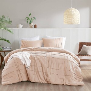 510 Design Full Porter Soft Washed Pleated Comforter Set Blush - 1 of 4