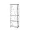 INFURNIC Decorative Bookshelf Industrial Chic Display Shelf with Powder-Coated Chain Frame, White, 23.62"*11.81"*67.32" - 2 of 4