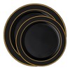 Smarty Had A Party Black w/ Gold Edge Rim Plastic Dinnerware Set - 120 Sets - 2 of 4
