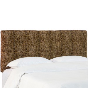 Dolce Tufted Headboard - Full - Cheetah Earth - Skyline Furniture
