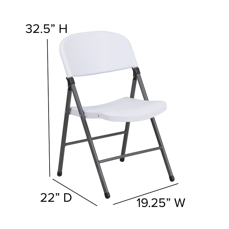 Emma and Oliver 2 Pack Home & Office 330 lb. Capacity Foldable Plastic Chair, 5 of 12
