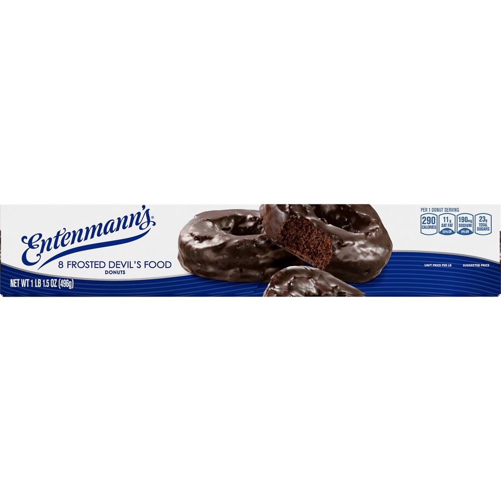 UPC 072030012018 product image for Entenmann's Frosted Devil's Food Donuts - 8 ct | upcitemdb.com