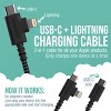 Smartish 2 in 1 USB C to USB C/Lightning Cable - Crown Joule - 6 Ft Fast Charger - 2 of 4