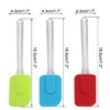 Unique Bargains Flexible Heat Resistant Non-scratch Non Stick Spatula Set 7.3" x 1.7"/Red, Orange, Green, Blue, Yellow 3 Pcs - 2 of 4
