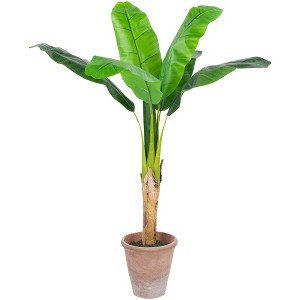 Northlight 4' Artificial Tropical Banana Tree in a Clay Pot - 1 of 4