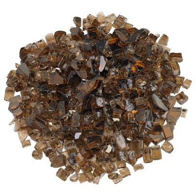 American Fireglass 10 LB Bag 1/2 Inch Reflective Fireplace & Firepit Fire Glass, Copper