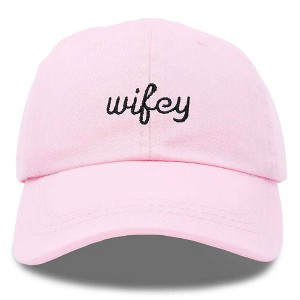 Dalix Wifey Embroidered Cotton Husband Baseball Cap Adjustable Dad Hat Womens - 1 of 4