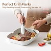 Itopfox Nonstick Ceramic Grill Pan for Stove Tops, Square Grilling Pan with Pour Spouts, Durable Grill Skillet for All Stoves Non Toxic-PTFE,PFAS - 3 of 4