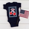The Juniper Shop Patriotic Cherries Checkered Baby Short Sleeve Bodysuit - 3 of 4