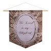 The Lord Is My Shepherd Pennant – Religious Toile Wall Art 18x21" by Manual Woodworkers and Weavers - 3 of 3