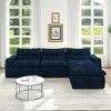 116.26" Modern Modular L-Shaped Beanbag Floor Sectional Sofa, No Assembly - 3 of 4
