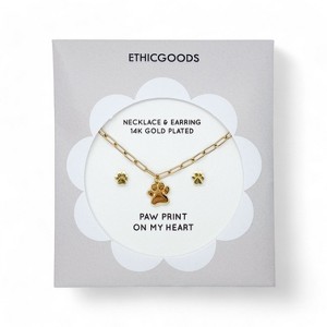 PAW PRINTS | Kids Necklace & Earrings Set | ETHICGOODS - 1 of 4