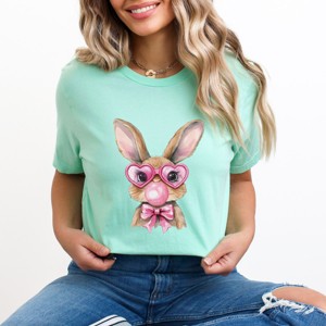 Bunny Sunglasses Bubblegum - Women's Short Sleeve Graphic T-Shirt - 1 of 4