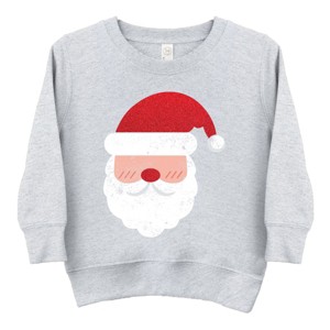 Santa Face Glitter - Toddler Graphic Sweatshirt - 1 of 4