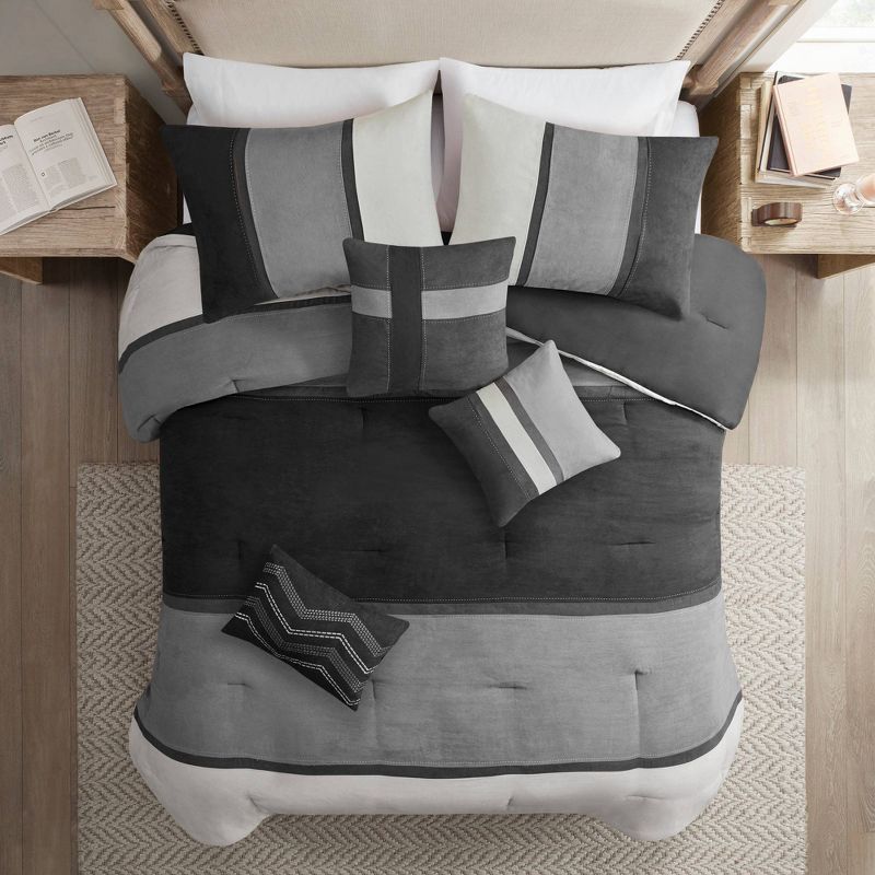 Overland Faux Suede Comforter Set, 1 of 14
