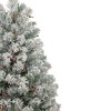 Northlight 4.5' Pre-Lit Flocked Madison Pine Artificial Christmas Tree, Multi Lights - 4 of 4