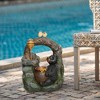NAYSAYE Fountain Two Tier Woodland Animal Water Feature for Outdoor Garden and Patio, Multicolor, 11.8"*22.6"*19.8" - 2 of 4