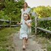 Modern Moments™ by Gerber Mommy and Me Baby and Toddler Girls' Gauze Dress, Teal Stripe - 3 of 4