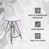 LeisureMod Cresco Mid Century Modern Acrylic Counter Height Barstool with Black Steel Base – Ideal for Kitchens and Dining Rooms - 4 of 4