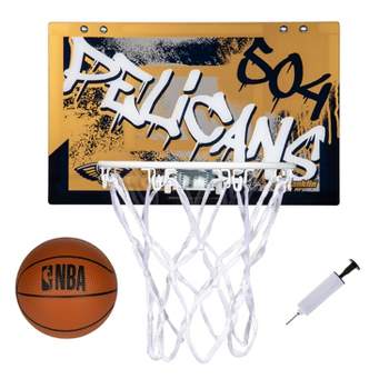 NBA New Orleans Pelicans Over The Door Mini Basketball Hoop