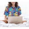 LA LEELA Button Down Shirt for Women Casual Summer Beach Party Colorful Shirt Hawaiian TShirts Short Sleeve Vacation Colorful for Women - 3 of 4