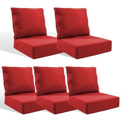 Buenhomino 6-inch Outdoor Cushion Set, 24"x24" Replacement Water Resistant Zippered Cushion for Chairs,8 Colors