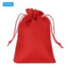 Unique Bargains Cotton Linen Bank Coin Change Bag with Drawstring 6 Pcs - 3 of 4
